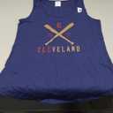 CLEVELAND CLE BASEBALL VINTAGE DISTRESSED Tank Top, Size Medium,Royal Blue