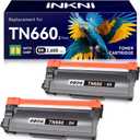 InkNI Compatible TN660 Toner Cartridge Replacement for Brother TN660 TN630 High Yield Compatible for Brother HL-L2300D DCP L2540DW HL L2320D HL L2360DW HL L2380DW MFC L2700DW Printer (Black, 2-Pack)