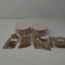 Rubtlamp 200Pcs Plastic Pink Dessert Plates with Disposable Gold Forks,Heavy Duty Pink Disposable Salad Platos,Gold Small Platos,Fancy Appetizer Plates for Mother's Day