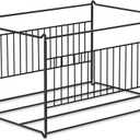 TOPCJ Hanging File Folder Frame Legal/Letter Size,File Cabinet Hanger,Inserts,Rack for Hanging Files,Fit Size Bigger 15.1L,9.6H Filing Cabinet,Desk Drawer,Hanging File Organizer/Rails,Steel,Black