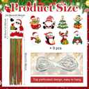 9 Pcs Christmas Party Decorations with Tassels 3.8ft Christmas Flowing Hanging Decorations Santa Claus Snowman Gingerbread Elk Hanging Decor for Xmas Winter Holiday Party Indoor Outdoor Decor