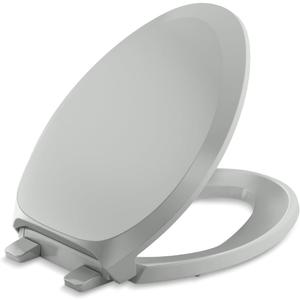 KOHLER French Curve Ready Latch Quiet-Close Elongated Toilet Seat (Ice Gray)