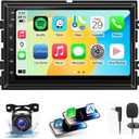 [4+64G] Android 13 Car Stereo with Wireless Carplay & Android Auto for Ford F150 F250 F350 E-250 E-350 Escape Focus Touchscreen Radio Upgrade with AHD Camera,GPS Navigation,SWC,WiFi,FM,Bluetooth