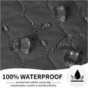 Easy-Going 100% Waterproof Dog Bed Cover Reversible Leak Proof Couch Cover Washable Sofa Cover Furniture Protector Blanket for Pets Kids Children Dog Cat (30x70 Inch,Dark Gray/Beige)