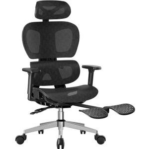 Ergonomic Office Chair Ergo3D Rolling Desk Chair with 3D Adjustable Armrest,High Back Desk Computer Chair Mesh Computer Executive Swivel Black