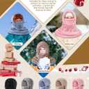 Kids Ski Mask Balaclava for Boys Girls, 2 Size Fleece Winter Face Mask Hat for Kids Toddler, Warm Balaclava Hood Neck Scarf (2-7 Years, Black)