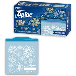 Ziploc Seal Top Bags Limited Edition 38 Quart Freezer (Gallon (38 Count))