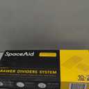 SpaceAid Bamboo Drawer Dividers with Inserts and Labels, Kitchen Adjustable Drawer Organizers, Expandable Organization for Home, Office, Dressers, 10 Dividers with 24 Inserts (17"-22" Natural)