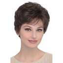 Wiwige Short Brown Pixie Wig Synthetic Layered Cosplay Hair Full Wigs for White Women (Brown mixed Blonde)