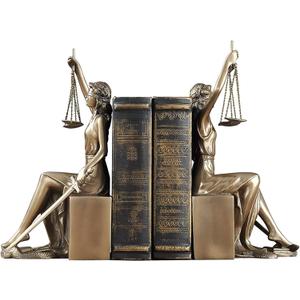 Lady Justice Statue Sculpture Figurine Home Decor Decorative Bookend