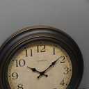 18 Inch Vintage Large Wall Clock for Living Room Decor,Battery Operated Silent Non-Ticking Retro Classic Clocks for Kitchen Fireplace Home Office,House Warming Gifts,Bronze