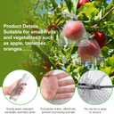ZIFTY 25Pcs Fruit Protection Bags 6x8 Inch Wire Mesh Bags with100FT Bird Scare Tape and 30 Ties Netting Cover for Protecting Fruits and Vegetables, Plant Protectors from Animals