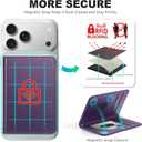 TUCCH for Magsafe Wallet with 6 Card Holders, RFID Blocking [Clear ID Window] PU Leather Men Women Folio Magnetic Phone Wallet for iPhone 17/16/15/14/13/12/Plus/Air/Pro/Pro Max Series, Dark Purple
