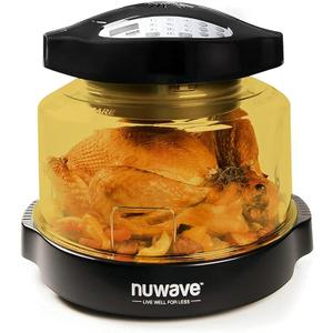 Nuwave Oven Pro Plus Air Fryer, Infra-Red Countertop, 2025 Advanced Convection, No Defrosting or Preheating, Cook Fresh or Frozen, Durable Power Dome, 100 Presets & 50 Memory, PFAS Free, Black