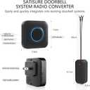 Door Chime, Satisure Wireless Door Open Contact Sensor Alarm Chime with 600 FT Range 58 Chimes 5 Volume Levels LED Indicators, Door Ringer Alert for Business/Store/Home/Office When Entering