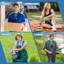 Portable Fan Rechargeable, Personal Waist Neck Wearable Cooling Fan with Light up to 16Hours Working Time, 4 Speeds 9200RPM Strong Airflow for Outdoor, Jobsite, Camping, Travel (Black)