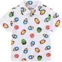 Marvel Avengers Boys Short Sleeve Polo Shirt for Toddler and Big Kids (White), 4