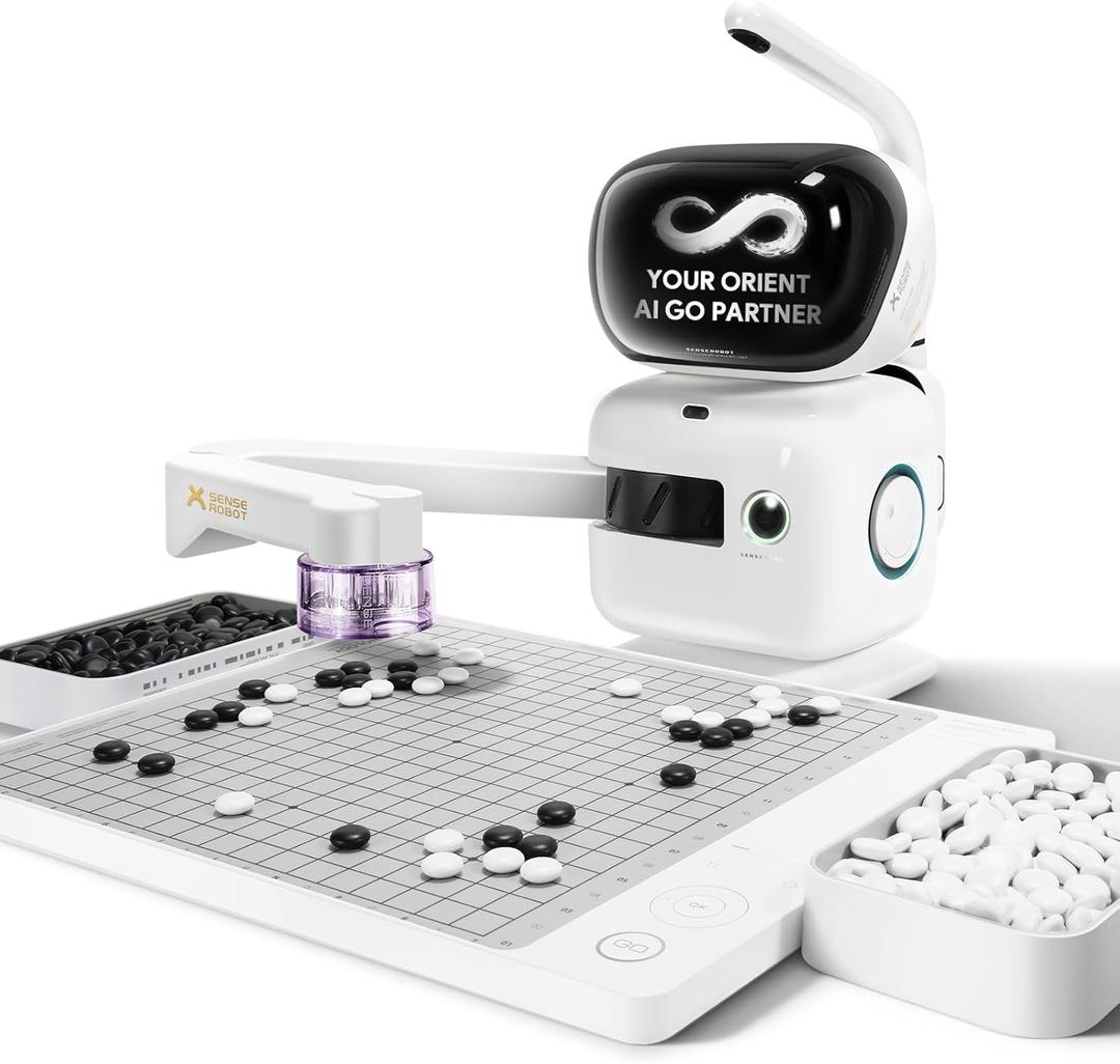 Sense Robot Go Professional AI Smart Go Board with Robotic Arm, 23-Level AI for All Skill Levels, Apex Duel, Real-Time Game Review, Wi-Fi OTA Updates