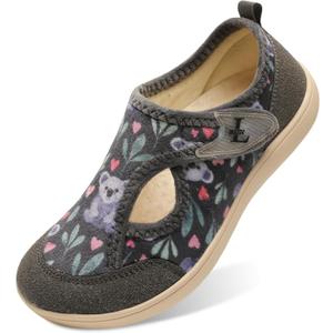 L-RUN Womens Slippers Wide Toe Box Barefoot Diabetic Shoes Women Ladies Winter House Shoes for Indoor and Outdoor