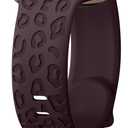 CreateGreat Engraved Bands Compatible with Apple Watch Band 40mm 41mm 38mm 42mm 44mm 45mm 46mm 49mm, Leopard Pattern Soft Silicone Strap Compatible with iWatch Series 10 9 8 7 6 5 4 3 2 1 SE Ultra