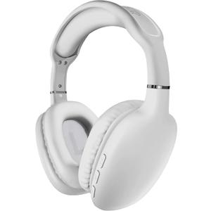 HyperGear Over-Ear Headphones - Wireless Bluetooth Headphones with Noise Isolation, Built-in Mic, Soft Memory Foam Cups for All-Day Comfort, White