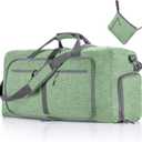 Vomgomfom 65L/85L/115L Foldable Travel Duffle Bag, Lightweight Checked Luggage with Shoe Compartment, Water-Resistant Weekender Overnight Bag for Men & Women