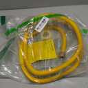 72" Gas Line Hose for Dryer, Gas Stoves, Water Heater, 1/2" OD Stainless Steel Gas Corrugated Dryer Gas Connector kit with 1/2" FIP & 1/2" MIP Fittings, Flexible Dryer Gas Supply line