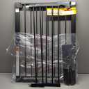 Cumbor 36" Extra Tall Baby Gate for Dogs and Kids with Wide 2-Way Door, 29.7"- 46" Width, and Auto Close Personal Safety for Babies and Pets, Fits Doorways, Stairs, and Entryways, Black