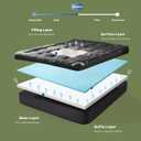 BEDLORE 4 Inch Memory Foam Mattress Topper Full,2-in-1 Dual Layer Design (2" Gel Memory Foam + 2" Plush Pillow Top Cover) Mattress Topper Medium-Firm,Pressure Relief & Back Pain Support (Dark Gray)