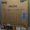 keny 29"-42.5" Baby Gate for Stairs, Auto Close Safety Dog Gate, Pressure Mounted Easy Walk Through Pet Gate for Doorways, Durable Stair Gate, 30" Tall, White