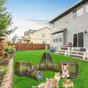 Pet Tunnel Tent Six-Piece Set, Outdoor Cat Enclosures, Foldable Mesh Tent, Spacious Space, for Puppy, Kitten, Rabbits, Guinea Pig