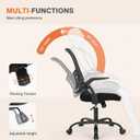 Sweetcrispy Computer Desk Chair, Swivel Task Chair with Lumbar Support, 18.49"D