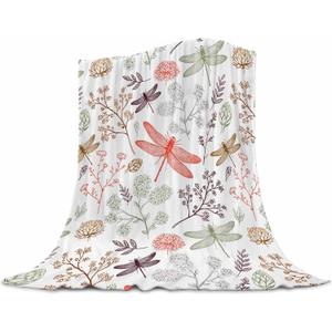 Dragonfly Baby Blanket 30x40 Inches - Super Soft Flannel Throw for Nursery & Strollers - Cute Dragonfly Gifts for Women New Moms - Lightweight Fleece Blankets for Toddlers & Infants