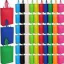 Zhehao 60 Pack Reusable Grocery Bags Non Woven Tote Bags 3 Sizes Shopping Bag with Handles Foldable Gifts Bag 9.8x13.8 & 11.8x15 &13.8x16.1 Inch(Multicolor)