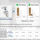 Chibery 10 Pack 1/4" Partial Overlay Soft Close Concealed Hinge for Face Frame Frameless Door, 3D Adjustment, Clip-on Plate, Slow Self Closing Hidden Satin Nickel, 105 Stainless Steel Hinges, 3/8"