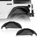 Hooke Road Aluminum JK Rear Inner Fender Liners Wheel Well Liner for 2007-2018 Jeep Wrangler JK & Unlimited 2/4 Doors, 2PCS Lightweight Mud Guard Covers