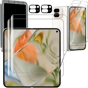 Ferilinso 2 Pack Screen Protector for Google Pixel 9 Pro Fold [Phone Case Friendly], Inside Anti-Spy Film with 2 Pack Back Tempered Glass + 2pack Camera Lens Protector Accessories