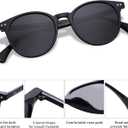 SOJOS Small Round Classic Polarized Sunglasses for Women Men Vintage Style UV400 Lens MAY SJ2113