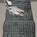 VALGELUIK Heating Pad for Pain Relief  12"x24" Moist/Dry Heat for Back, Neck, Shoulder, and Cramps, Auto-Off, Machine Washable, Ideal Gift for Christmas, Mother's Day, Women, Men, Mom, Dad, Daughter (Light Gray)