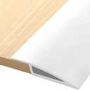 Vinyl Door Threshold Flooring Transition Strip Self Adhesive Carpet Edging Strip for Laminate Doorway Edge Threshold from 1/5" to 2/5" (White, 3.3 Ft)