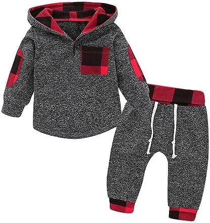 Toddler Baby Boy Clothes Infant Newborn Boy Outfit Long Sleeve Hoodie Sweatshirt Pants Fall Winter Clothes Set 100