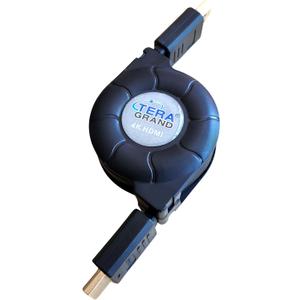 Tera Grand Premium 4K High-Speed HDMI 2.0 Retractable Cable, Extends up to 4.25 feet - Supports 4K Ultra HD, 3D, ARC, HDR, and Ethernet Channel