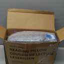 Blissful Diary Reading Pillow for Sitting in Bed, Flannel Back Pillow Bed Sitting Up for Adult & Children, Backrest Cushion for Sit Up in Couch or Floor, Dorm Essentials, Dark Gray