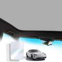 Foldable Sunroof Sunshade Compatible for Porsche Taycan 4, 4S Sunroof Accessories, Heat and UV Reflective Sunshade Roof for Porsche Taycan Accessories Roof Sun Shade (Black)
