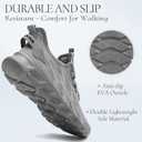 Sneakers for Men Running Casual Lightweight Tennis Shoes Walking Athletic Gym Workout Shoes Summer (8, Grey)