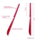 2 x 12 PCS Eyebrow Razor, Face Razors for Women and Men, Grooming Exfoliating Dermaplaning Tool for Face, Women Facial Hair Remover with Cover, Multipurpose Eyebrow Trimmer Shaper (red)