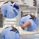 COOFANDY Mens Dress Shirts Short Sleeve Regular Fit Lightweight Untucked Button Down Shirt (White, M)