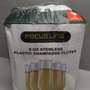 FOCUSLINE 24 Pack 9 Oz Clear Plastic Champagne Flutes, Stemless Plastic Champagne Glasses Clear, Heavy Duty Toasting Glasses, Shatterproof and Disposable Cups Perfect For Any Party