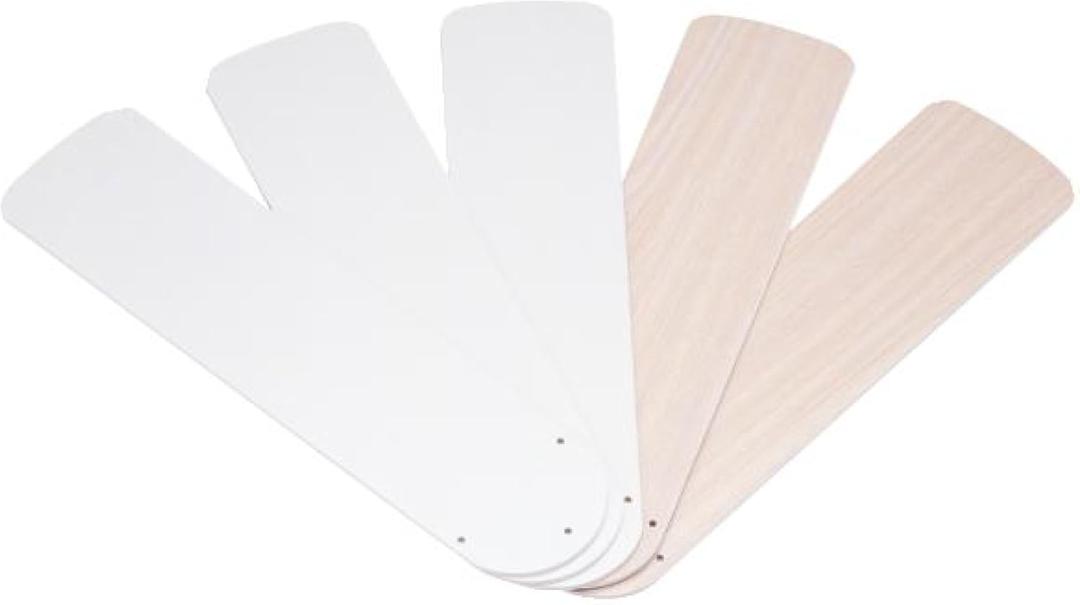 Westinghouse Lighting 7741600 52-Inch White/Bleached Oak Replacement Fan Blades, Five-Pack (42 inches, Reversible White/Bleached Oak)
