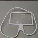 5X Neck Magnifying Glass with Light, Magnifier with Light Hands Free, Full Book Page Magnifier with 3 Light Modes, Flexible Gooseneck for Seniors Reading Low Vision (White)